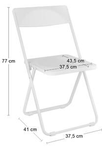 Skladacia stolička Smily - biela