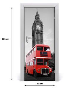 Fototapeta samolepiace dvere londýnsky autobus 85x205 cm