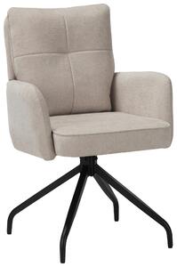 STOLIČKA S PODRÚČKAMI, železo, mikrovlákno, čierna, béžová Carryhome - Stoličky, Online Only