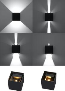 Sollux Lighting Luca nástenná lampa 1x6 W čierna SL.0545