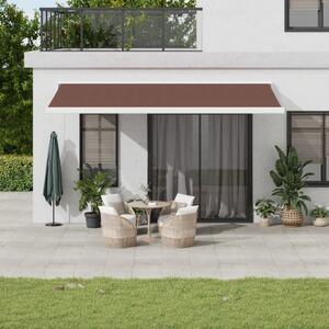 Maison Exclusive – Manuálna markíza, 5 x 3 m, hnedá, 100% polyester