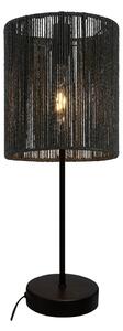 Čierna stolová lampa s tienidlom z trstinového výpletu (výška 48 cm) Foresto – GTV