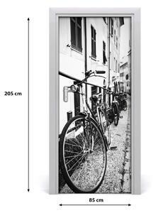 Fototapeta samolepiace na dvere mestské bicykle 85x205 cm