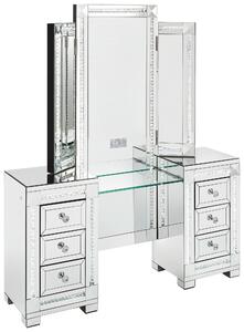 TOALETNÝ STOLÍK, strieborná, 151/40,5/183 cm Xora - Toaletné stolíky