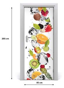 Fototapeta na dvere samolepiace ovocie a voda 85x205 cm