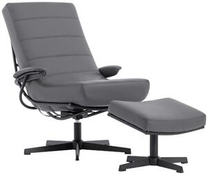 RELAXAČNÉ KRESLO S PODNOŽKOU, textil, sivá Livetastic - Online Only obývacie izby, Online Only