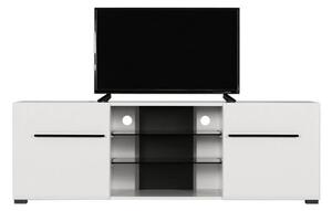 Televízny stolík Heber - biely/čierny