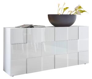 ŠIROKÁ KOMODA, biela s vysokým leskom, 181/84/42 cm MID.YOU - Online Only drobný nábytok, Online Only
