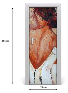 Samolepiace fototapety na dvere žena 75x205 cm