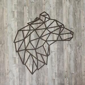 DUBLEZ | Drevený obraz na stenu - Polygonálny medveď