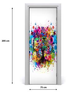 Samolepiace fototapety na dvere abstraktné drevo 75x205 cm