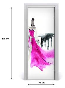 Samolepiace fototapety na dvere ilustrácie móda 75x205 cm