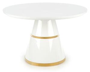 Halmar VEGAS stôl, doska - biela, nohy - biele / zlaté
