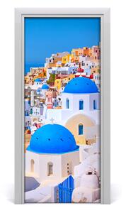 Fototapeta samolepiace na dvere mesto Santorini 85x205 cm