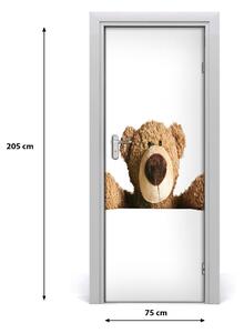 Samolepiace fototapety na dvere plyšový medvedík 75x205 cm