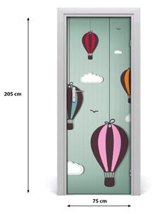 Samolepiace fototapety na dvere lietajúcu balóny 75x205 cm