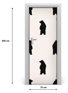 Samolepiace fototapety na dvere medvieďatá 75x205 cm