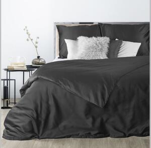 Luxusné čierne posteľné obliečky bavlnený satén Čierna