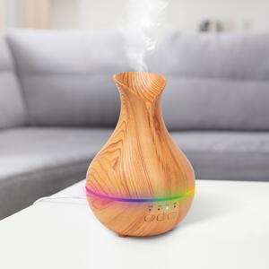 Aroma difúzor so sveteľnou terápiou - drevený vzor - 120 ml