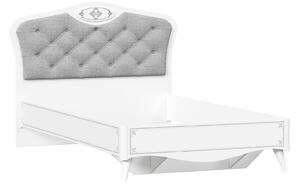Študentská posteľ bez roštu 120x200cm Lily - biela/šedá