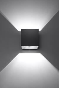 Sollux Lighting Quad nástenná lampa 1x40 W čierna SL.0057