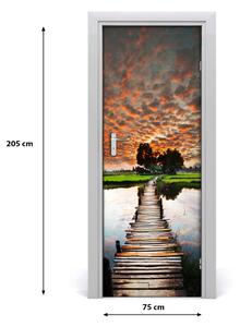 Fototapeta na dvere drevený most 75x205 cm