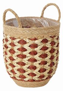 ČREPNÍK prírodné materiály, 24/24/34 cm - Kvety & kvetináče