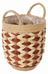 ČREPNÍK prírodné materiály, 20/20/29 cm - Kvety & kvetináče