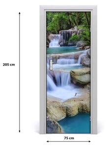 Fototapeta na dvere vodopád Thajsko 75x205 cm