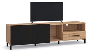 TV stolík Nibiru 180cm - dub artisan/čierna