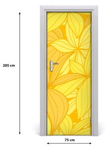 Samolepiace fototapety na dvere žlté kvety 75x205 cm