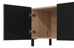 TV stolík Nibiru 180cm - dub artisan/čierna