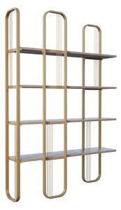 Regál v dekore borovice v zlatej farbe 125x180 cm Sierra – Kalune Design
