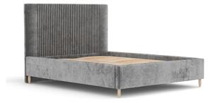 Sivá čalúnená dvojlôžková posteľ s úložným priestorom s roštom 140x200 cm Etero – Maison de Rêve