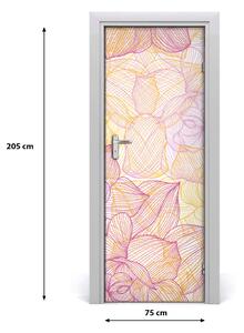 Samolepiace fototapety na dvere kvety 75x205 cm