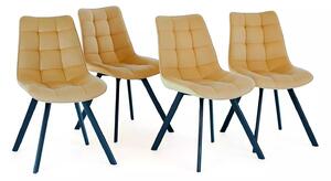 LuxuryForm DESIGN Stolička ORLEN VELUR - béžová - SET 4 ks