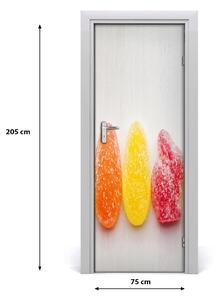 Samolepiace fototapety na dvere farebné želé 75x205 cm