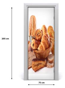 Fototapeta na dvere samolepiace pečivo v koši 75x205 cm