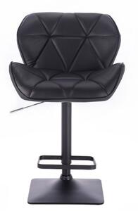 LuxuryForm Barová stolička MILANO na čierne podstave - čierna