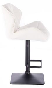 LuxuryForm Barová stolička MILANO na čierne podstave - biela