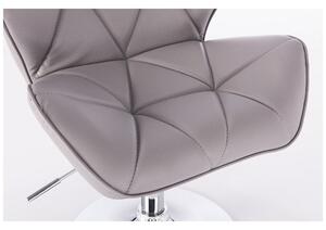 LuxuryForm Barová stolička MILANO na striebornom tanieri - šedá