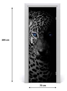 Samolepiace fototapety na dvere leopard 75x205 cm