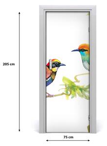 Samolepiace fototapety na dvere vtáky 75x205 cm