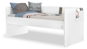 Poschodová posteľ s úložným priestorom a schodíky Pure - biela