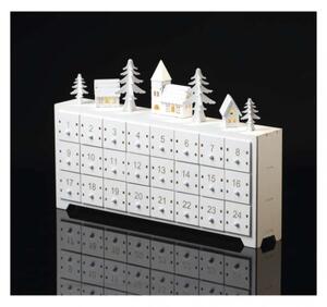 LED adventný kalendár drevený, 23x37 cm, 2x AA, vnútorný, teplá biela, časovač