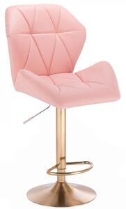 LuxuryForm Barová stolička MILANO MAX na zlatom tanieri - ružová