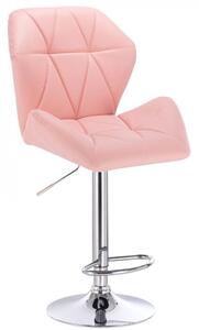 LuxuryForm Barová stolička MILANO MAX na striebornom tanieri - ružová