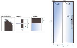 Rea Rapid Slide sprchové dvere 110 cm posuvné REA-K6401