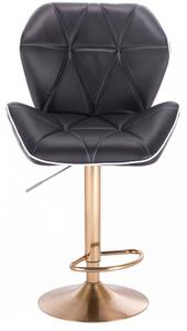 LuxuryForm Barová stolička MILANO MAX na zlatom tanieri - čierna