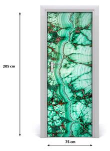 Samolepiace fototapety na dvere malachitová textúry 75x205 cm